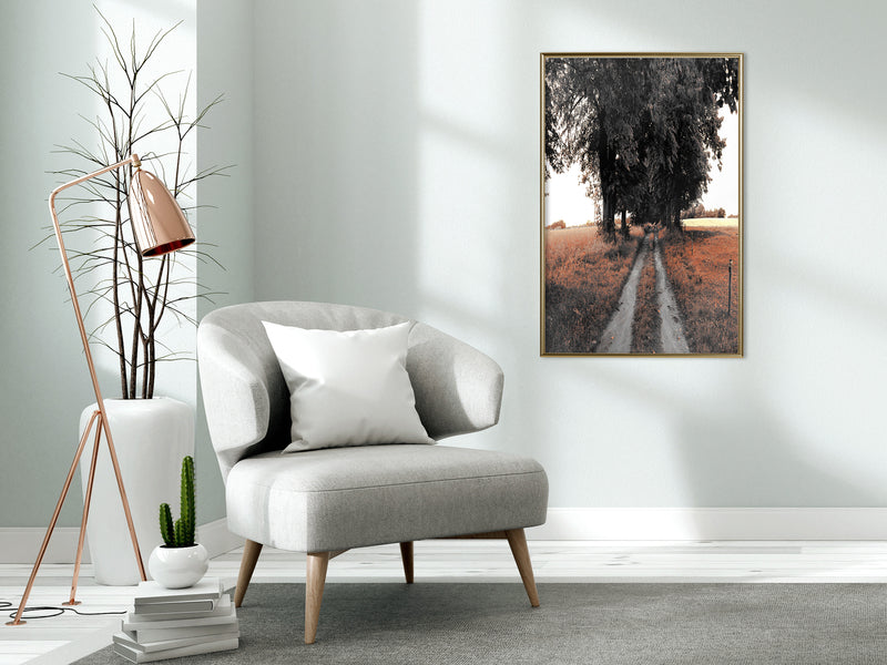 Poster - Field Path  - goud