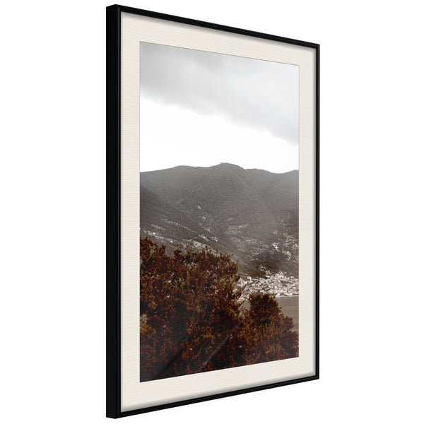 Poster - Place for a Trip  - zwart passepartout