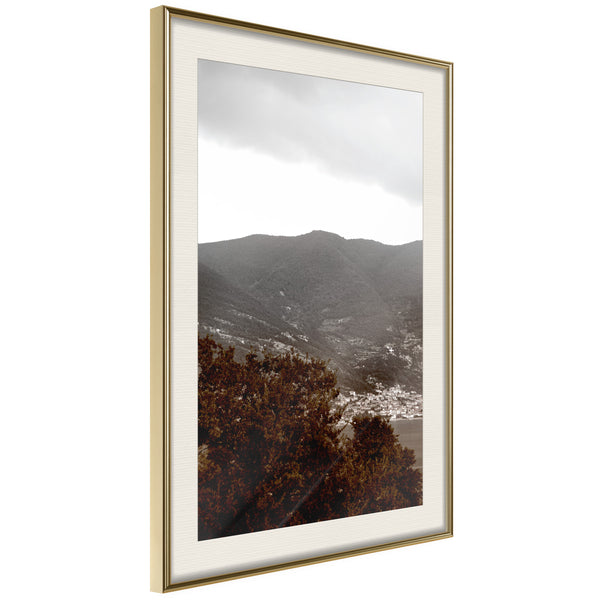 Poster - Place for a Trip  - goud passepartout