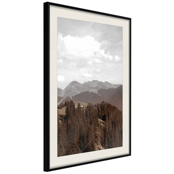 Poster - Breathtaking View  - zwart passepartout