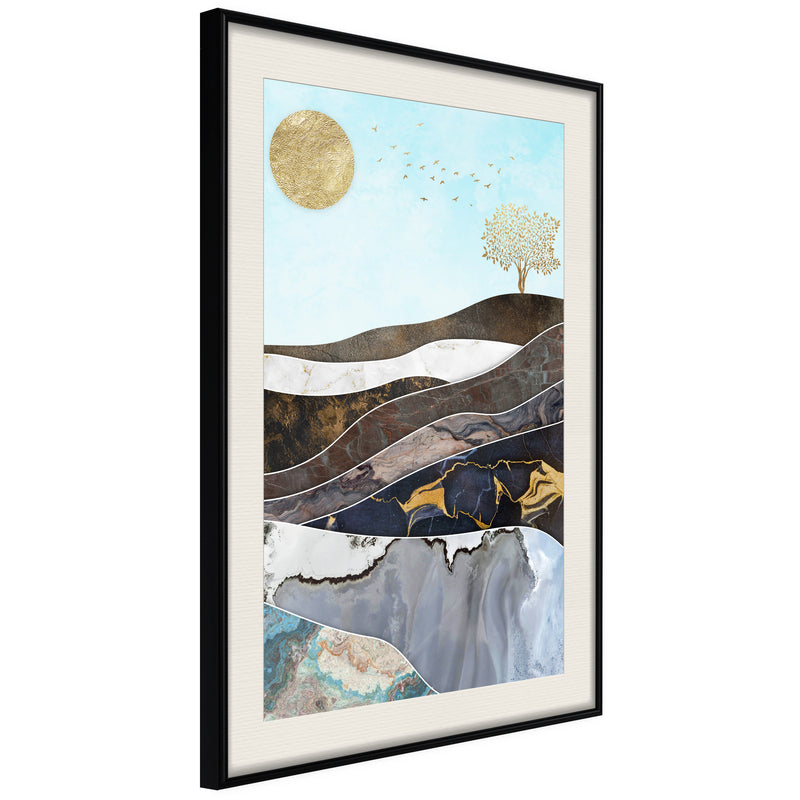 Poster - Depth of the Interior  - zwart passepartout