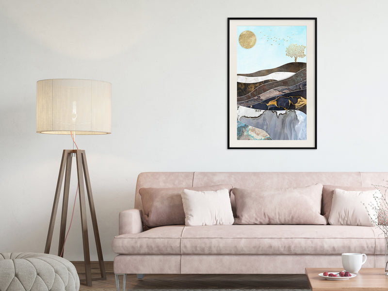 Poster - Depth of the Interior  - zwart passepartout