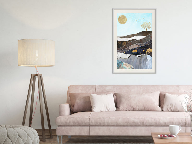 Poster - Depth of the Interior  - wit passepartout