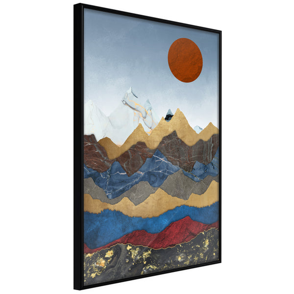 Poster - Red Sun  - zwart