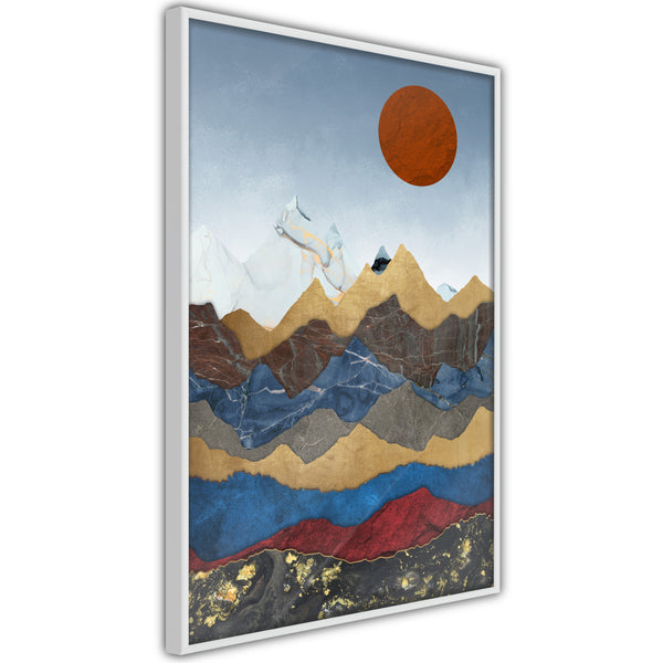 Poster - Red Sun  - wit