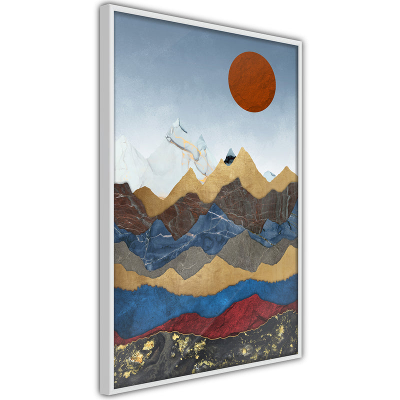 Poster - Red Sun  - wit