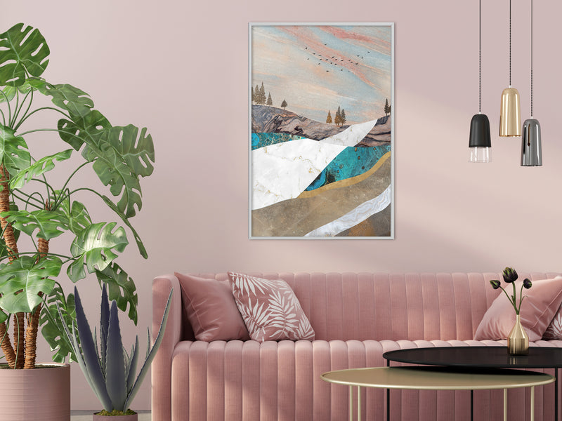 Poster - Painted Landscape  - wit