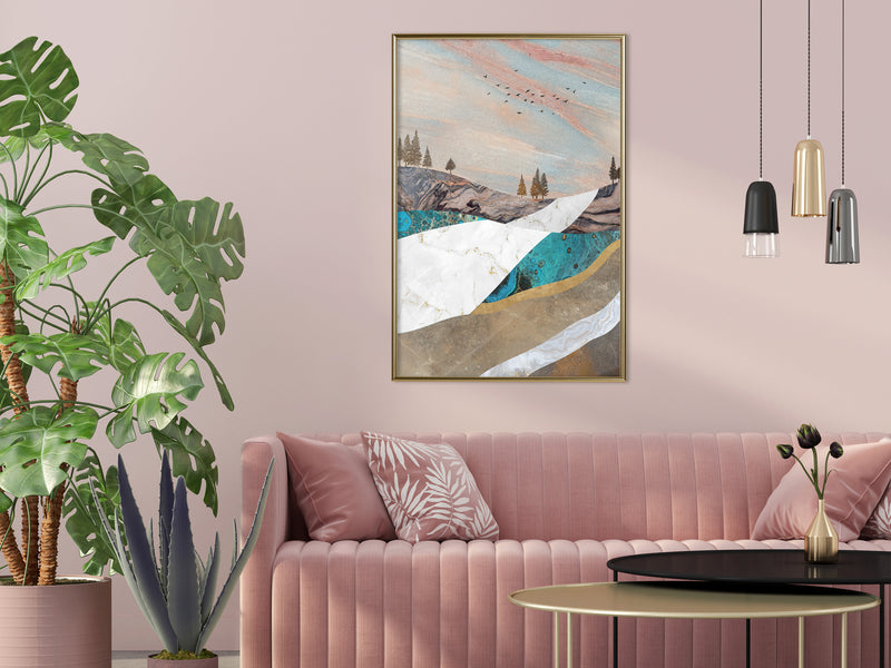 Poster - Painted Landscape  - goud