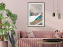 Poster - Painted Landscape  - zwart passepartout