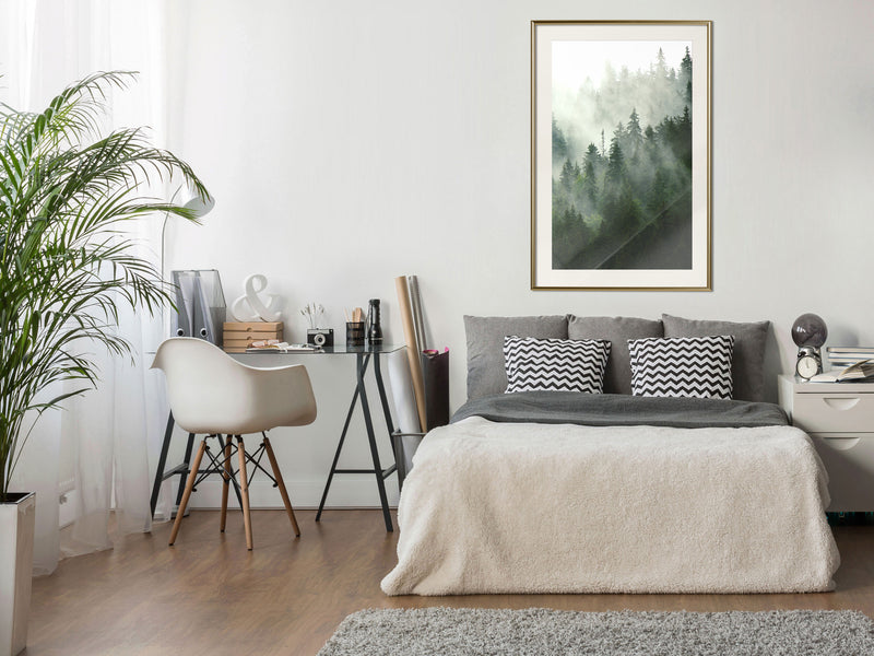 Poster - Steaming Forest  - goud passepartout