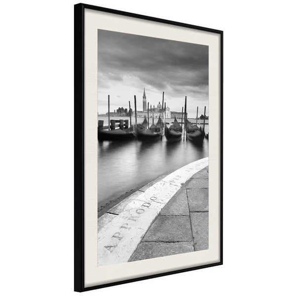 Poster - Gondolas  - zwart passepartout