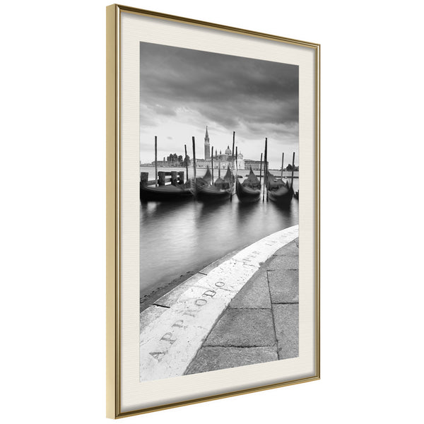 Poster - Gondolas  - goud passepartout