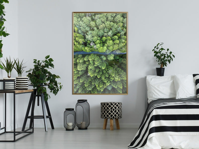 Poster - Forest from a Bird's Eye View  - goud