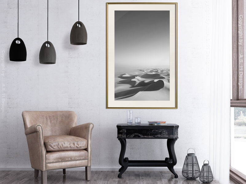 Poster - Ocean of Sand I  - goud passepartout