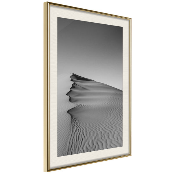 Poster - Wave of Sand  - goud passepartout