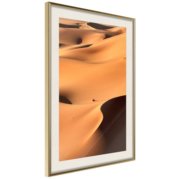 Poster - Desert Landscape  - goud passepartout