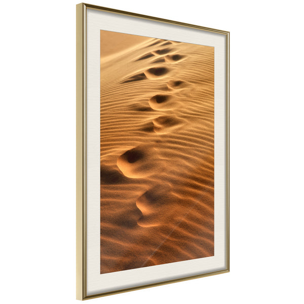 Poster - Lost Wanderer  - goud passepartout
