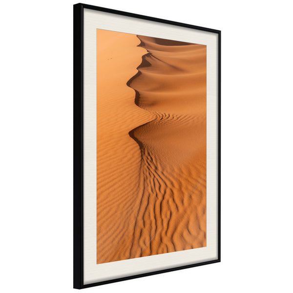 Poster - Patterns on the Sand  - zwart passepartout