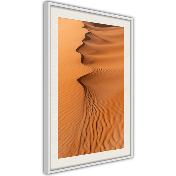 Poster - Patterns on the Sand  - wit passepartout
