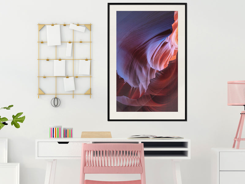 Poster - Shades of Purple I  - zwart passepartout