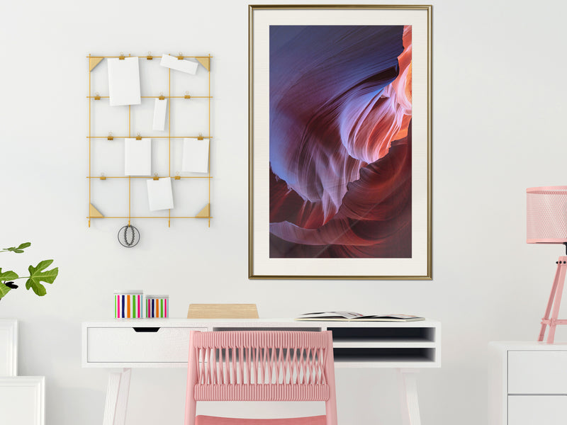 Poster - Shades of Purple I  - goud passepartout