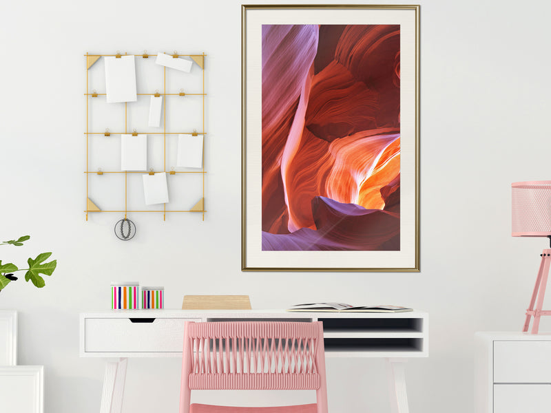 Poster - Nature is an Artist  - goud passepartout