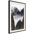 Poster - Misty Valley  - zwart passepartout