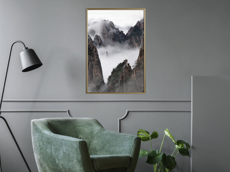Poster - Misty Valley  - goud