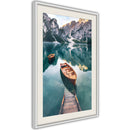 Poster - Lake in a Mountain Valley  - wit passepartout