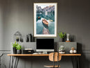 Poster - Lake in a Mountain Valley  - goud passepartout