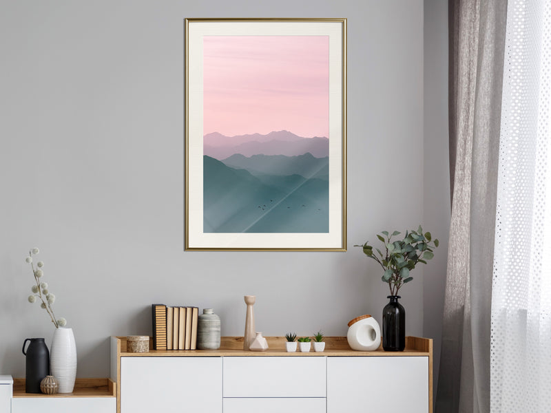 Poster - Natural Gradient I  - goud passepartout