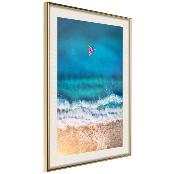 Poster - Drifting Away  - goud passepartout