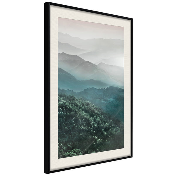 Poster - Natural Gradient II  - zwart passepartout
