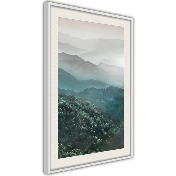 Poster - Natural Gradient II  - wit passepartout