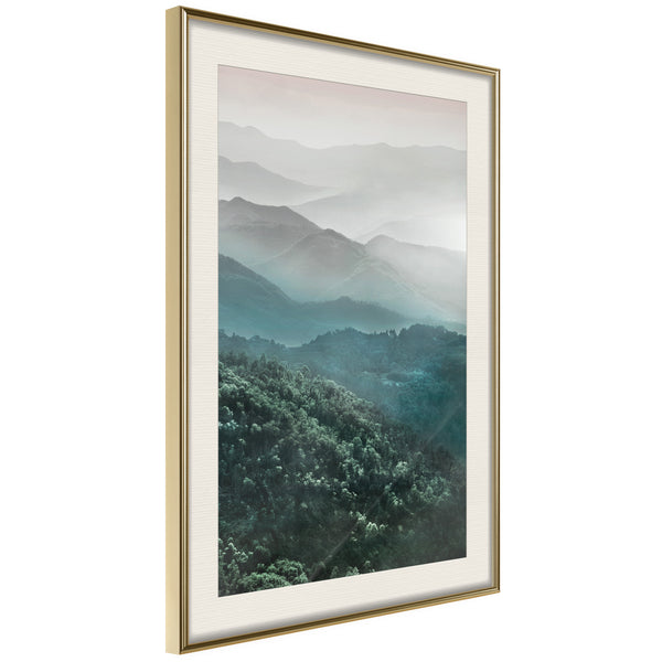 Poster - Natural Gradient II  - goud passepartout