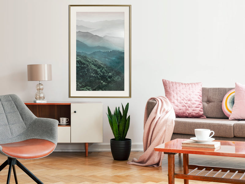 Poster - Natural Gradient II  - goud passepartout