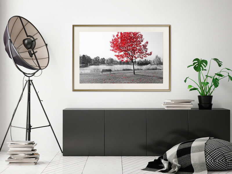 Poster - Autumn Colours I  - goud passepartout