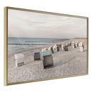 Poster - Baltic Beach Chairs  - goud