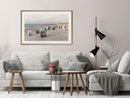 Poster - Baltic Beach Chairs  - goud passepartout