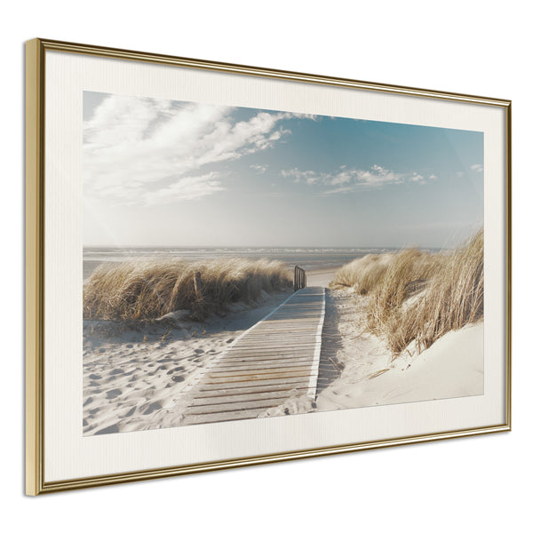 Poster - Swaying Wind  - goud passepartout