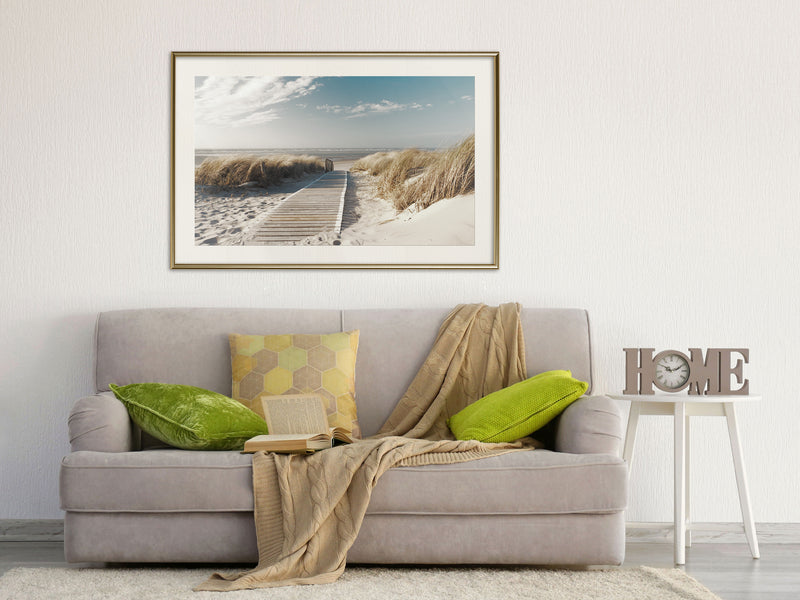 Poster - Swaying Wind  - goud passepartout