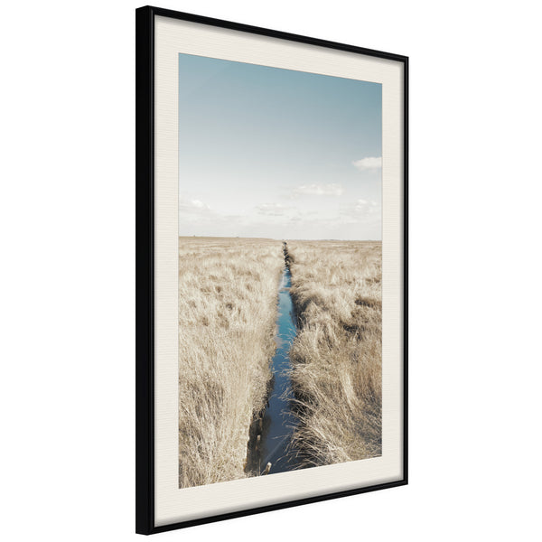 Poster - Drainage Ditch  - zwart passepartout