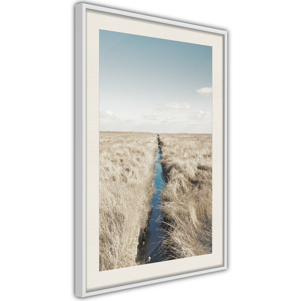 Poster - Drainage Ditch  - wit passepartout
