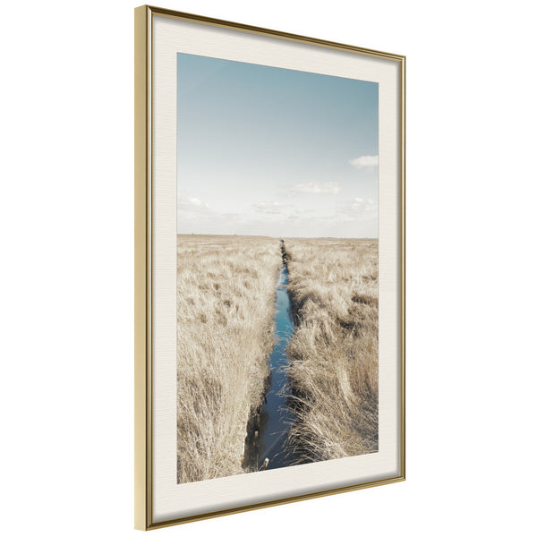 Poster - Drainage Ditch  - goud passepartout