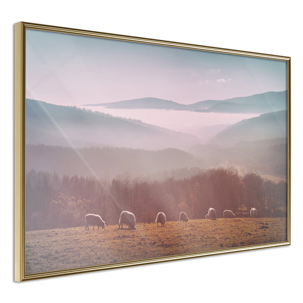 Poster - Mountain Pasture  - goud