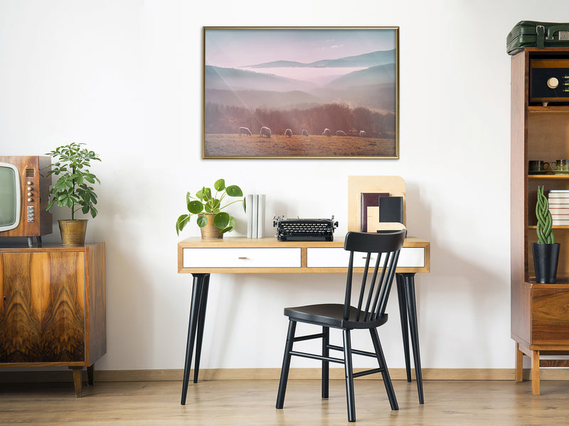 Poster - Mountain Pasture  - goud