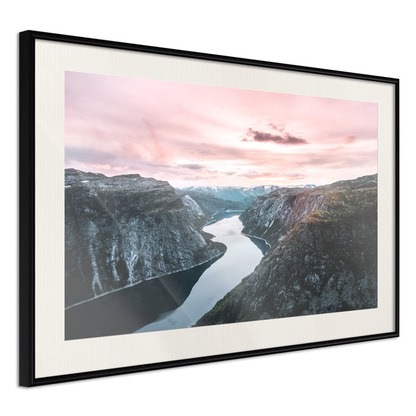 Poster - Stunning View  - zwart passepartout