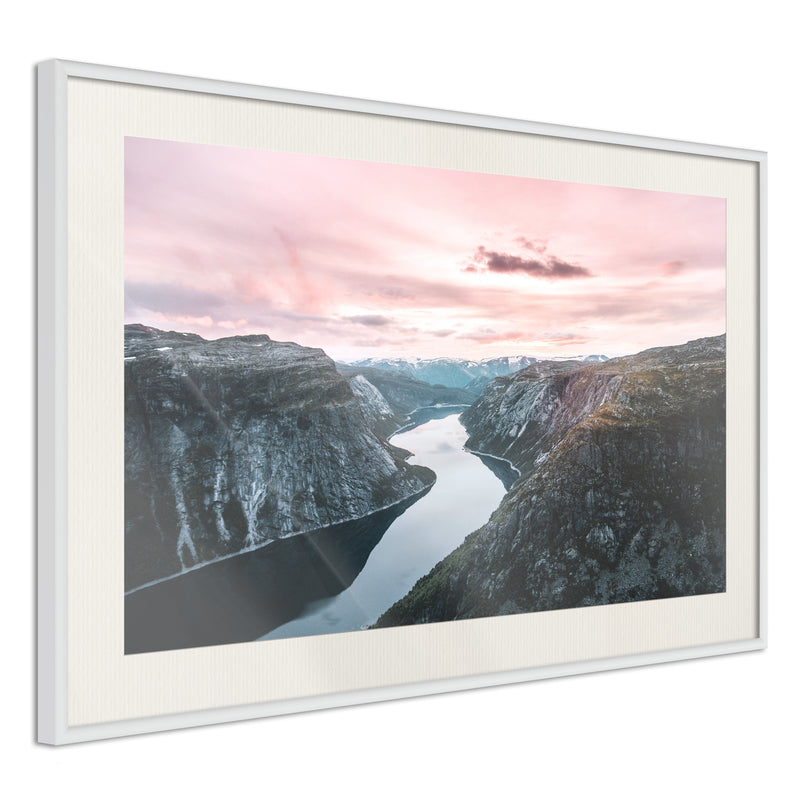 Poster - Stunning View  - wit passepartout