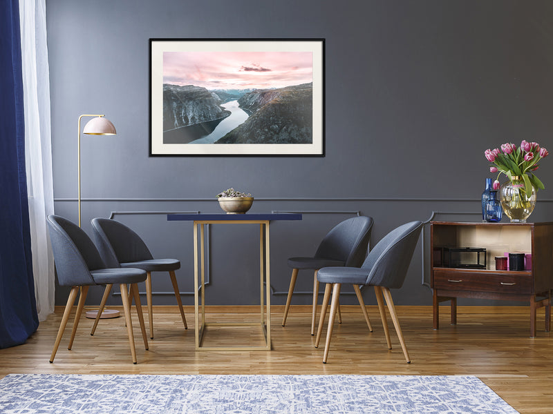 Poster - Stunning View  - zwart passepartout