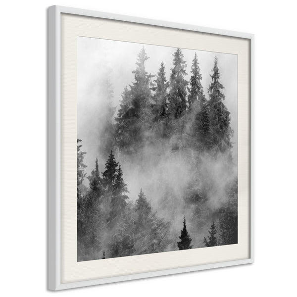 Poster - Dark Landscape  - wit passepartout